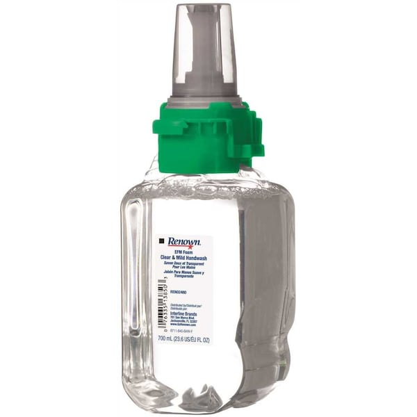 Renown EFM 700 ml Clear and Mild Foam Hand Soap Refill for ADX-7 Dispensers